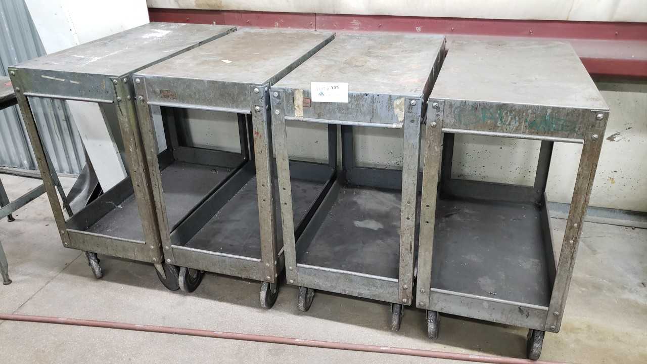 (4) Mobile Metal Shop Carts - ROLLING CARTS (4) Mobile Metal Shop Carts - ROLLING CARTS