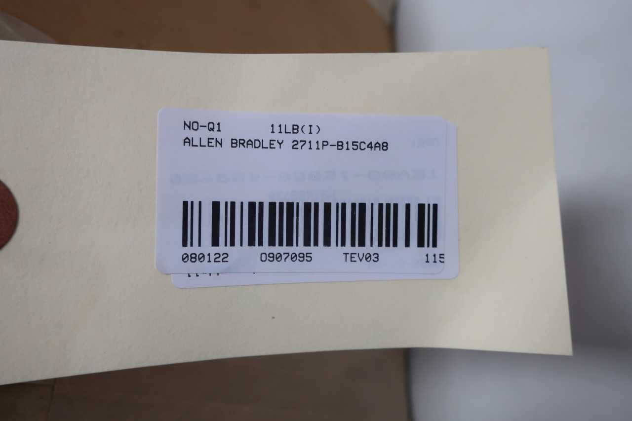 ALLEN BRADLEY2711P-B15C4A8OPERATOR INTERFACE - AUTOMATION & CONTROLS
