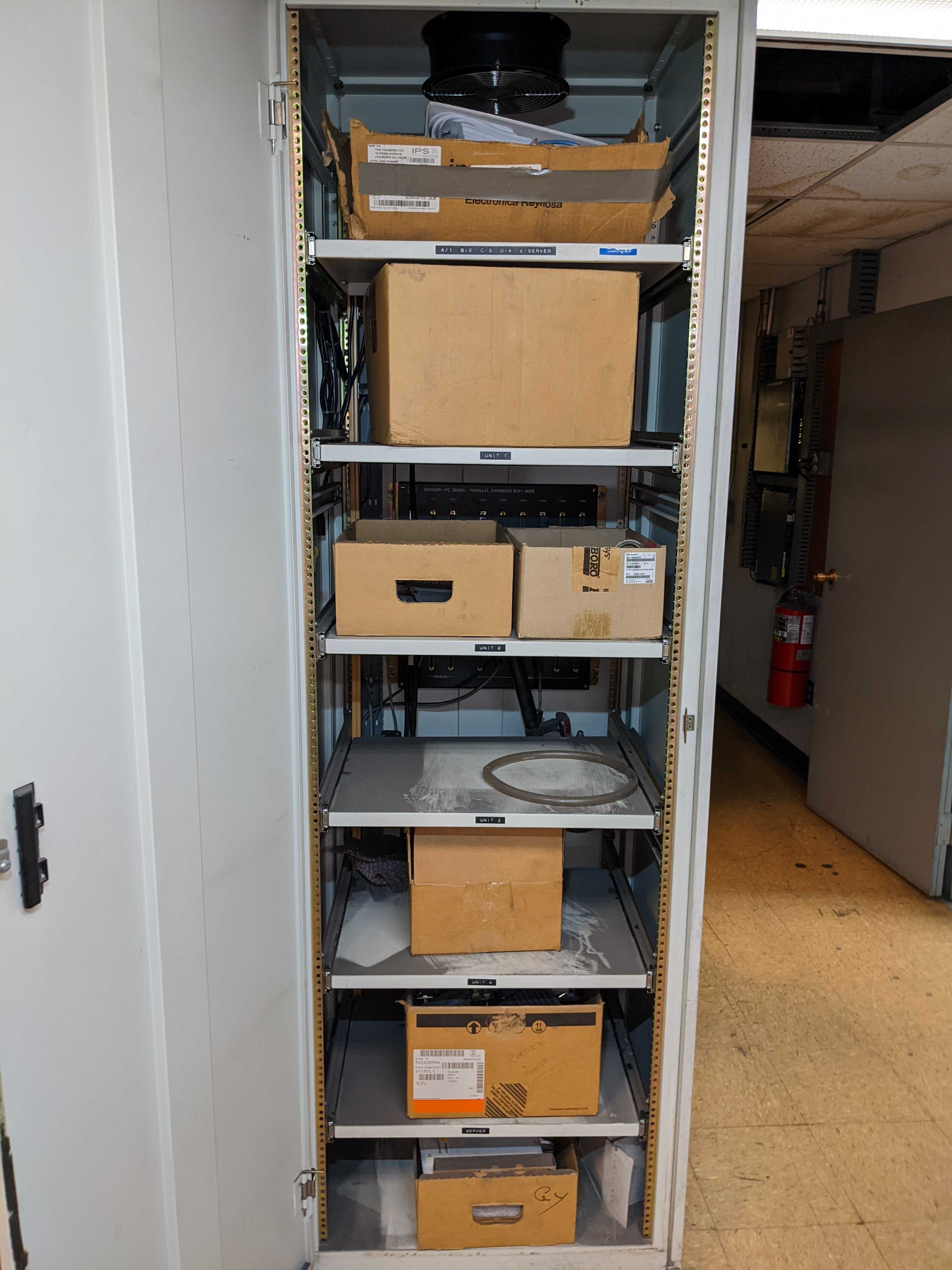 CABINET WITH CONTENTS - ELECTRICAL COMPONENTS