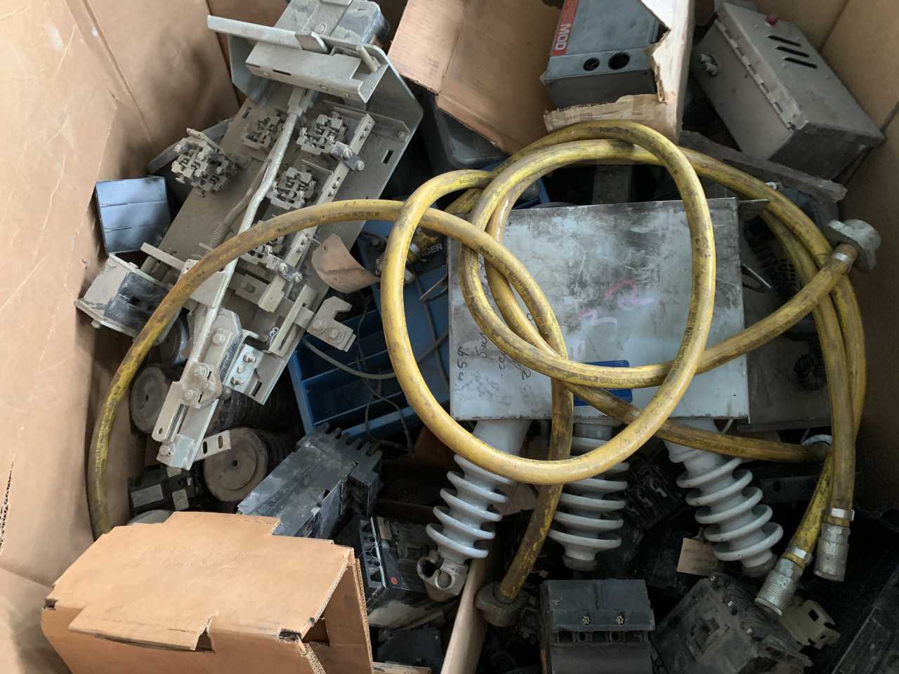 CRATE OF ELECTRICAL AUTOMATION EQUIPMENT PARTS - ELECTRICAL COMPONENTS