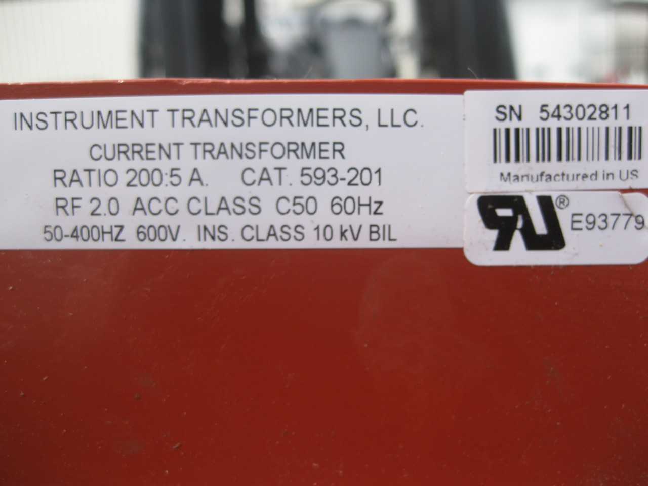 Current transformer 200:5 ratio ( QTY. 5 ) - ELECTRICAL COMPONENTS