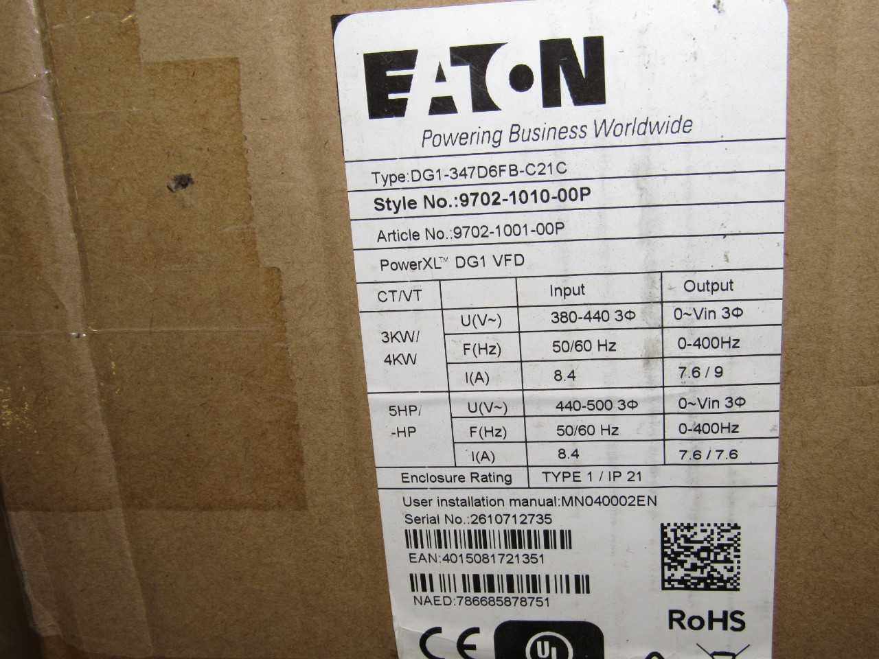Eaton Frequency Drives - MOTOR DRIVES