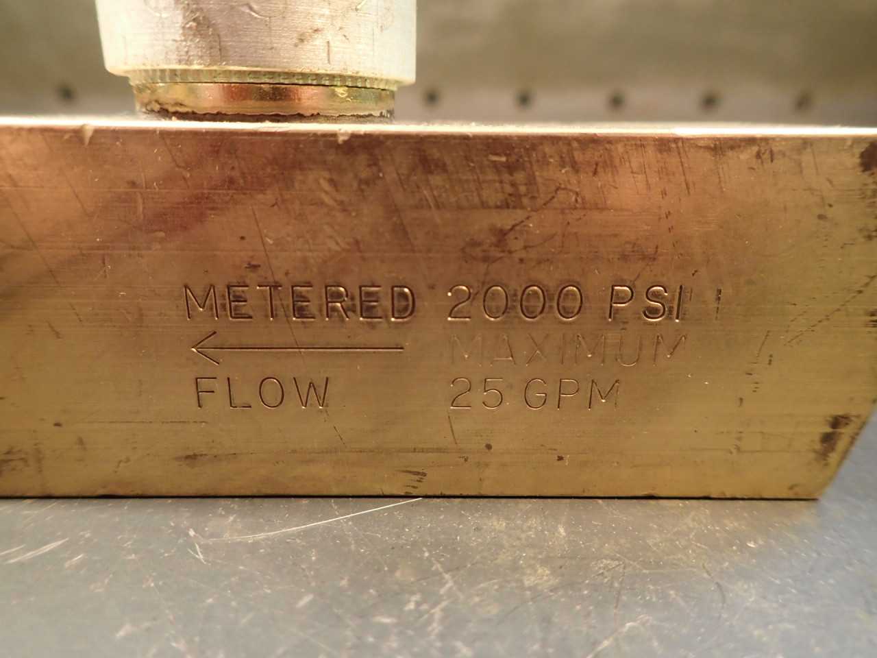 Parker F1200B -11JL 3/4" Brass In-Line Flow Control Valve: 2000 PSI Max, NOS! - CONTROL VALVE
