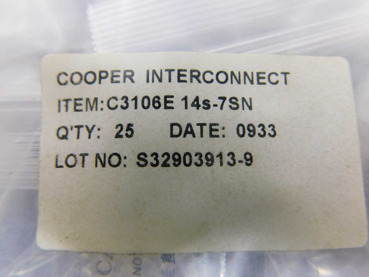 Lot of Quantity 150x C3106E14S-7SN Cable Accys - ELECTRICAL COMPONENTS