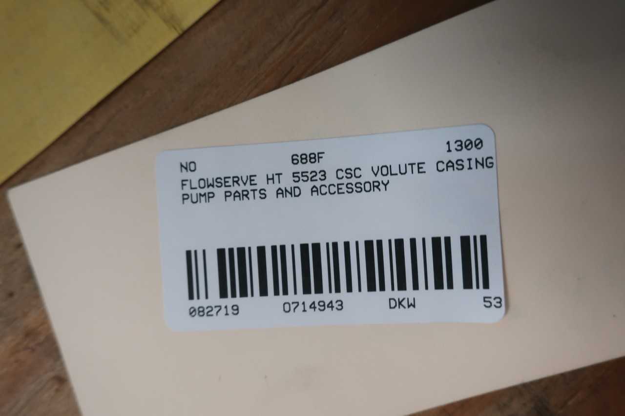 FLOWSERVE HT 5523 CSC VOLUTE CASING PUMP PARTS AND ACCESSORY - PUMPS