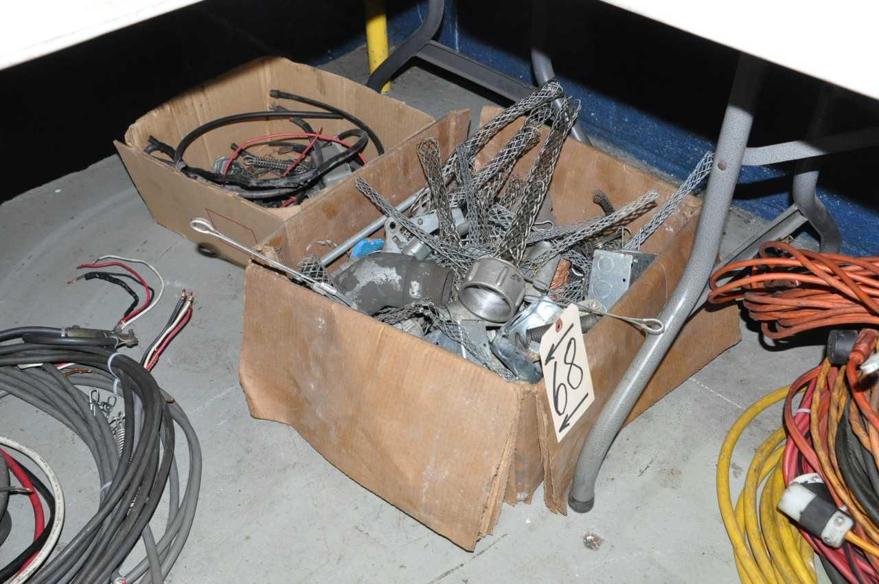 Industrial Machine Drop Electrical Cords on Floor Under Table - ELECTRICAL COMPONENTS