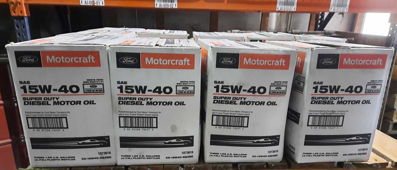 Lot of 4 Cases - MOTORCRAFT 15W40 3X5QT - MISCELLANEOUS