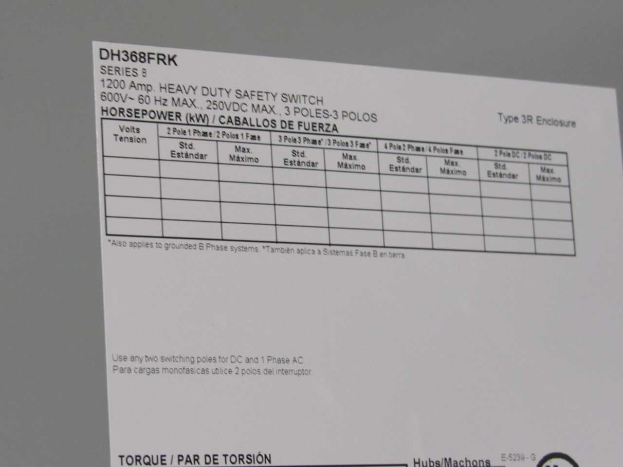 Eaton Heavy Duty Safety Switch - SAFETY EQUIPMENT