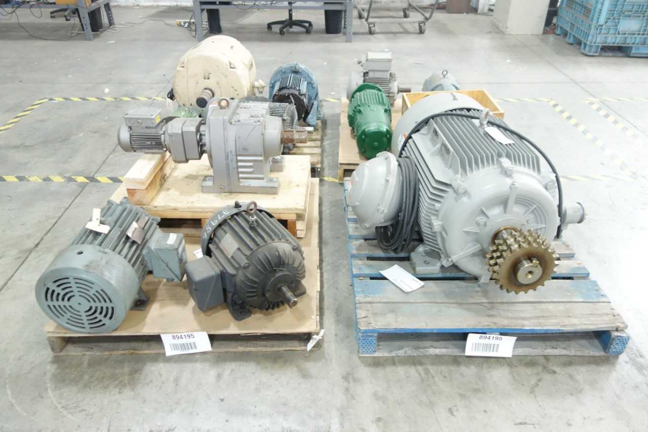 4 PALLETS OF ASSORTED AC/DC ELECTRIC MOTORS - ELECTRIC MOTORS