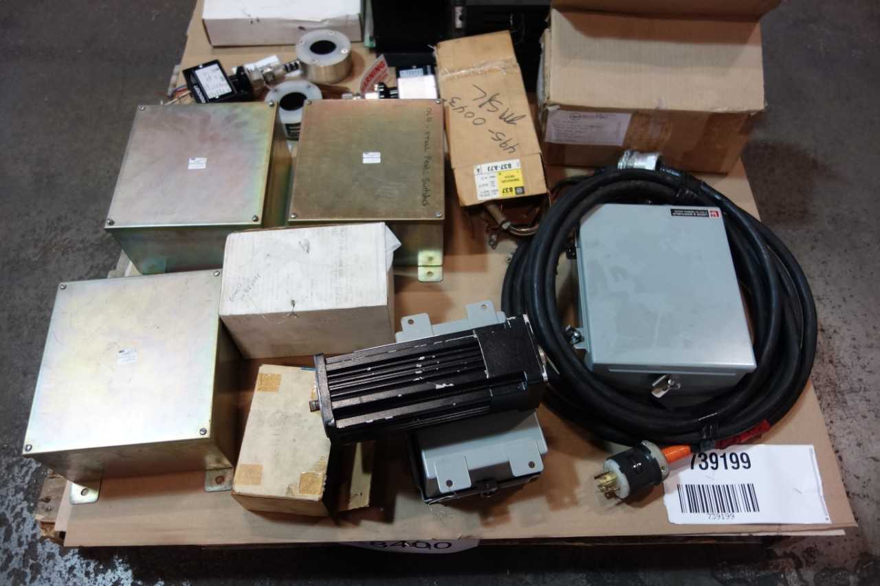 1 PALLET OF ASSORTED PRESSURE TRANSMITTERS, SERVO MOTOR, CHASSIS RACK- ALLEN BRADLEY, SIEMENS, WESTINGHOUSE - INSTRUMENTATION