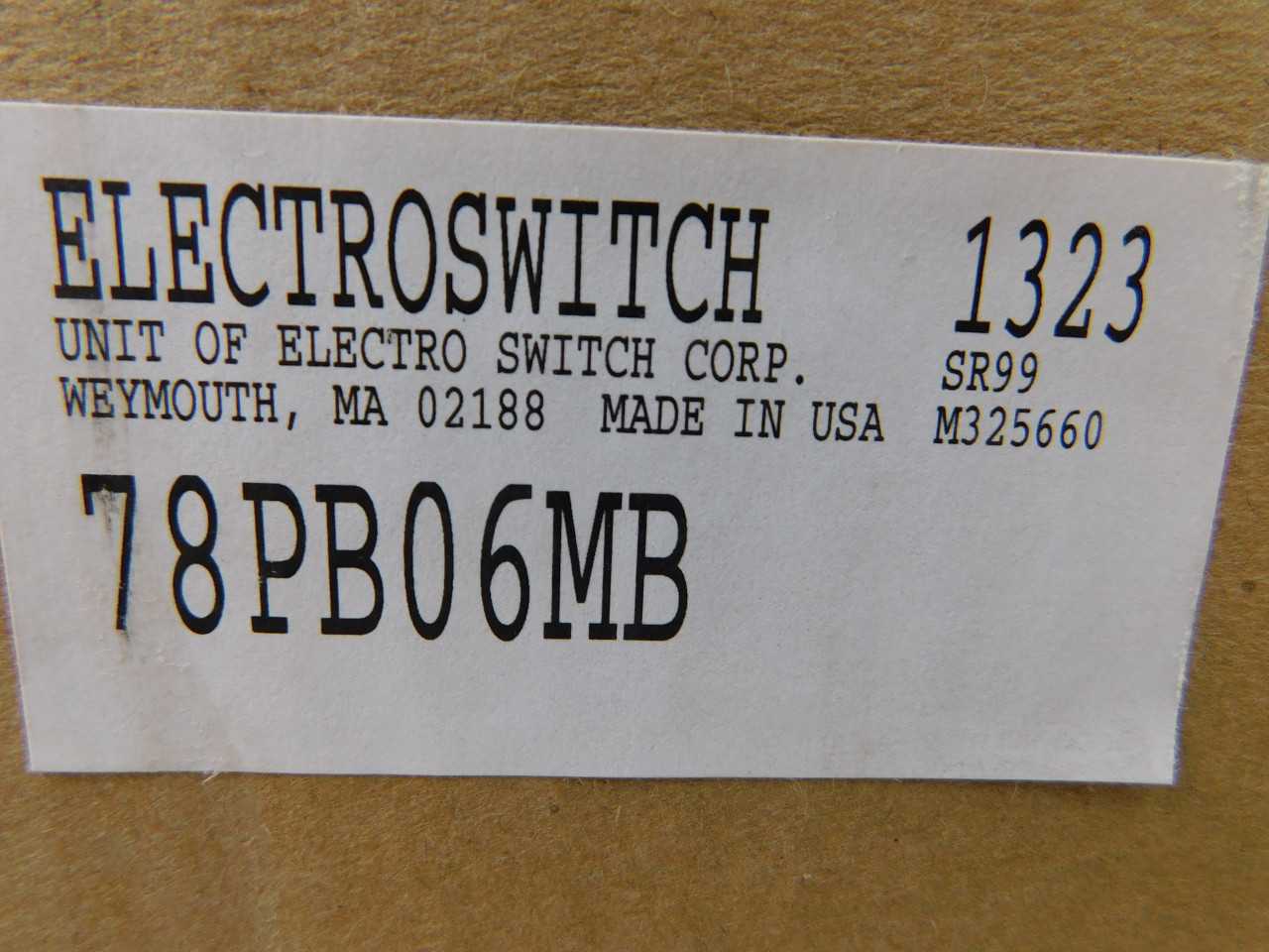 10 x Electro Switch 78PB06MB Switches - ELECTRICAL COMPONENTS