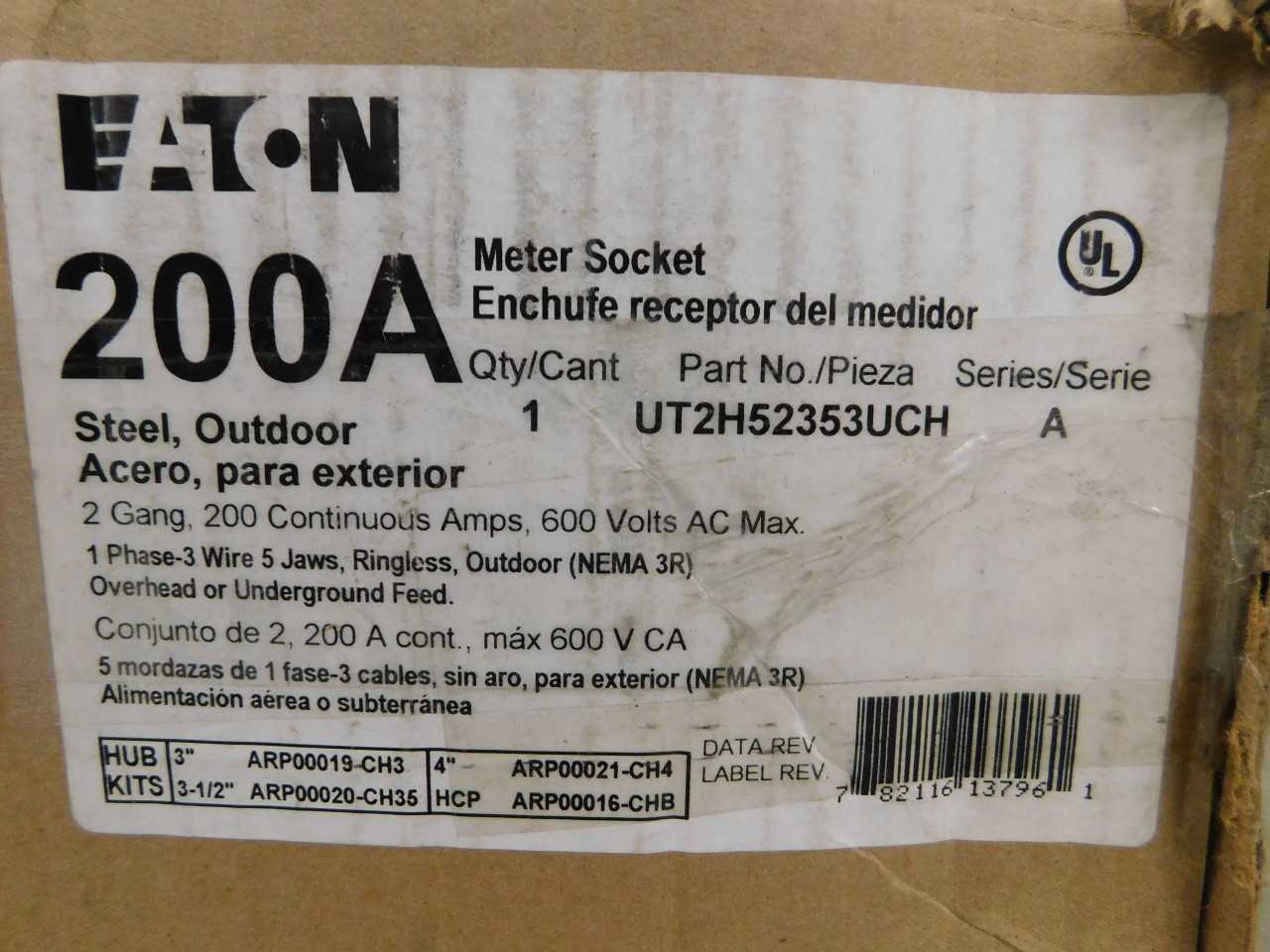 Quantity of 1x UT2H52353UCH Electrical Enclosures - ELECTRICAL ENCLOSURES Quantity of 1x UT2H52353UCH Electrical Enclosures - ELECTRICAL ENCLOSURES