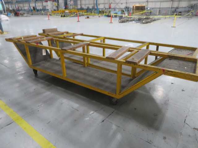 Metal Cart on wheels approx. 10' long - MISCELLANEOUS