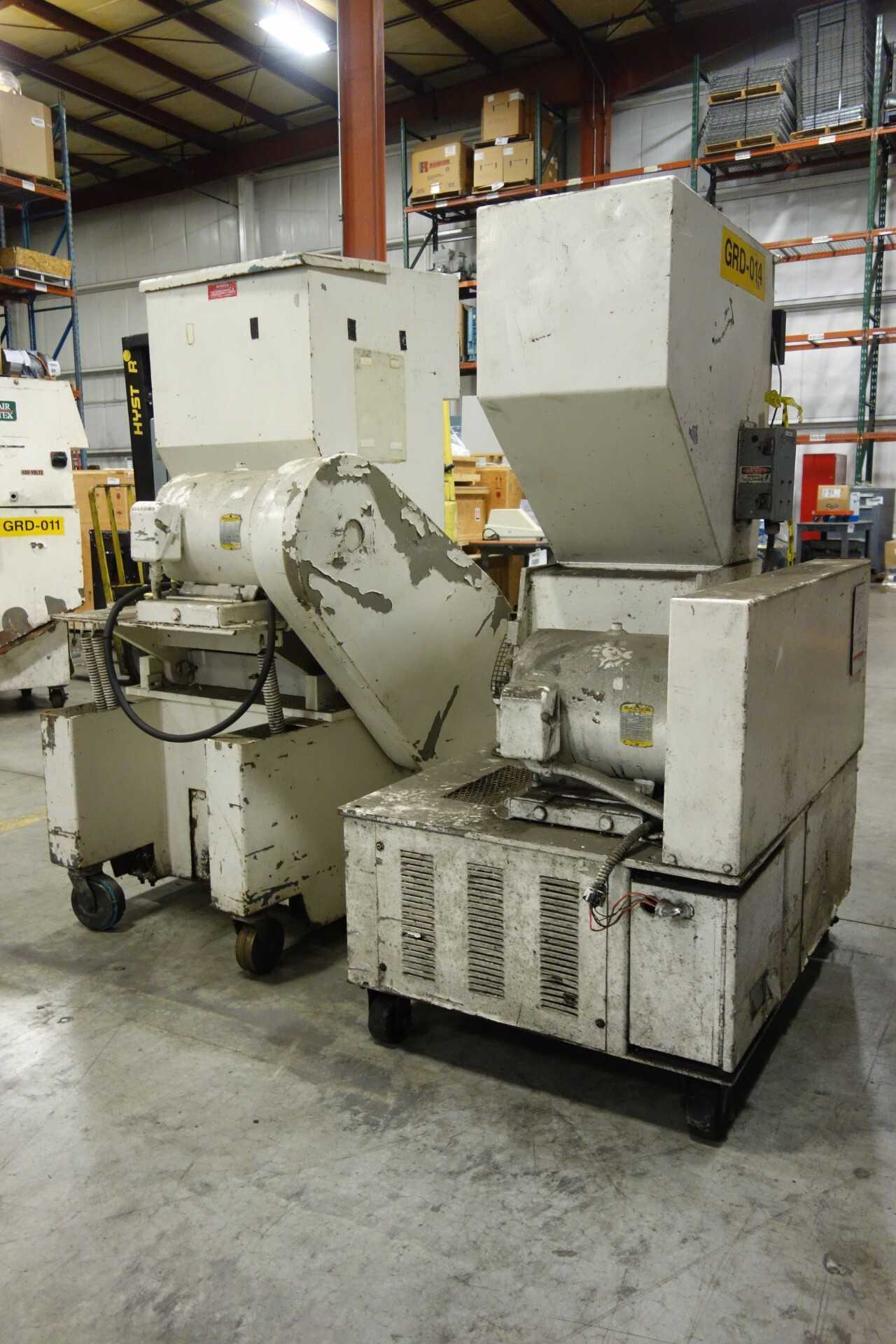 LOT OF 2 PLASTIC SHREDDER GRINDER GRANULATORS - GRINDING MACHINES