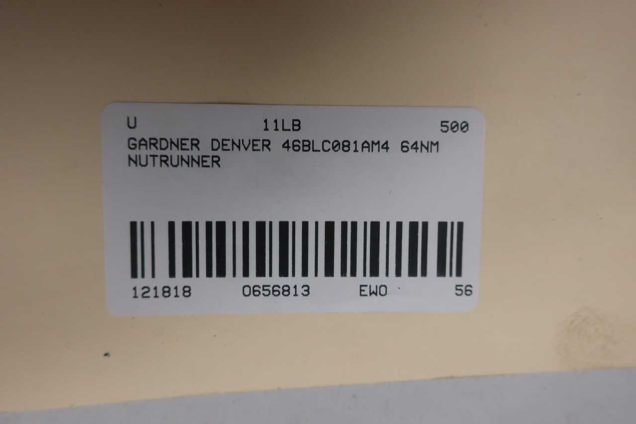 GARDNER DENVER 46BLC081AM4 64NM NUTRUNNER - ELECTRIC POWER TOOLS