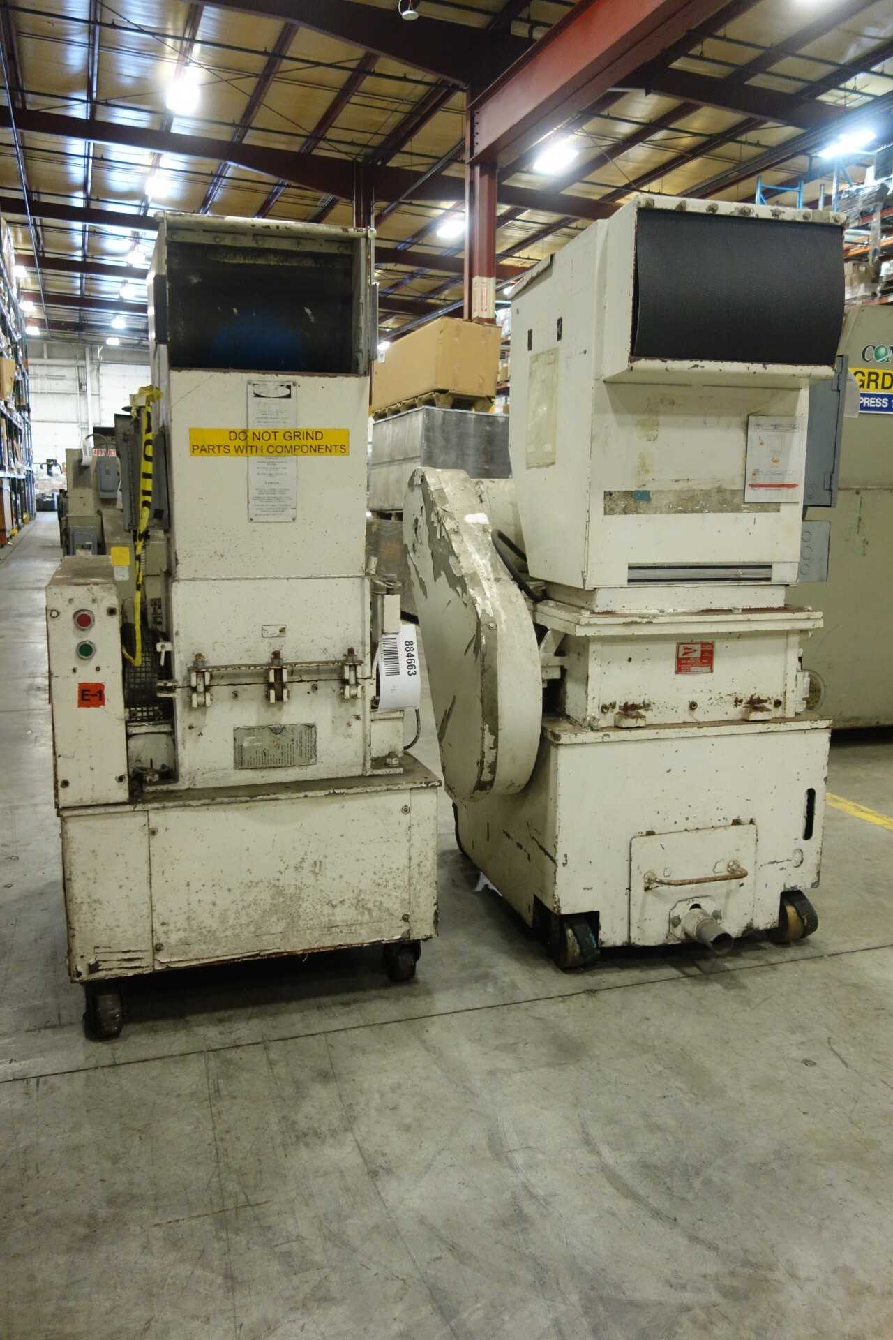 LOT OF 2 PLASTIC SHREDDER GRINDER GRANULATORS - GRINDING MACHINES