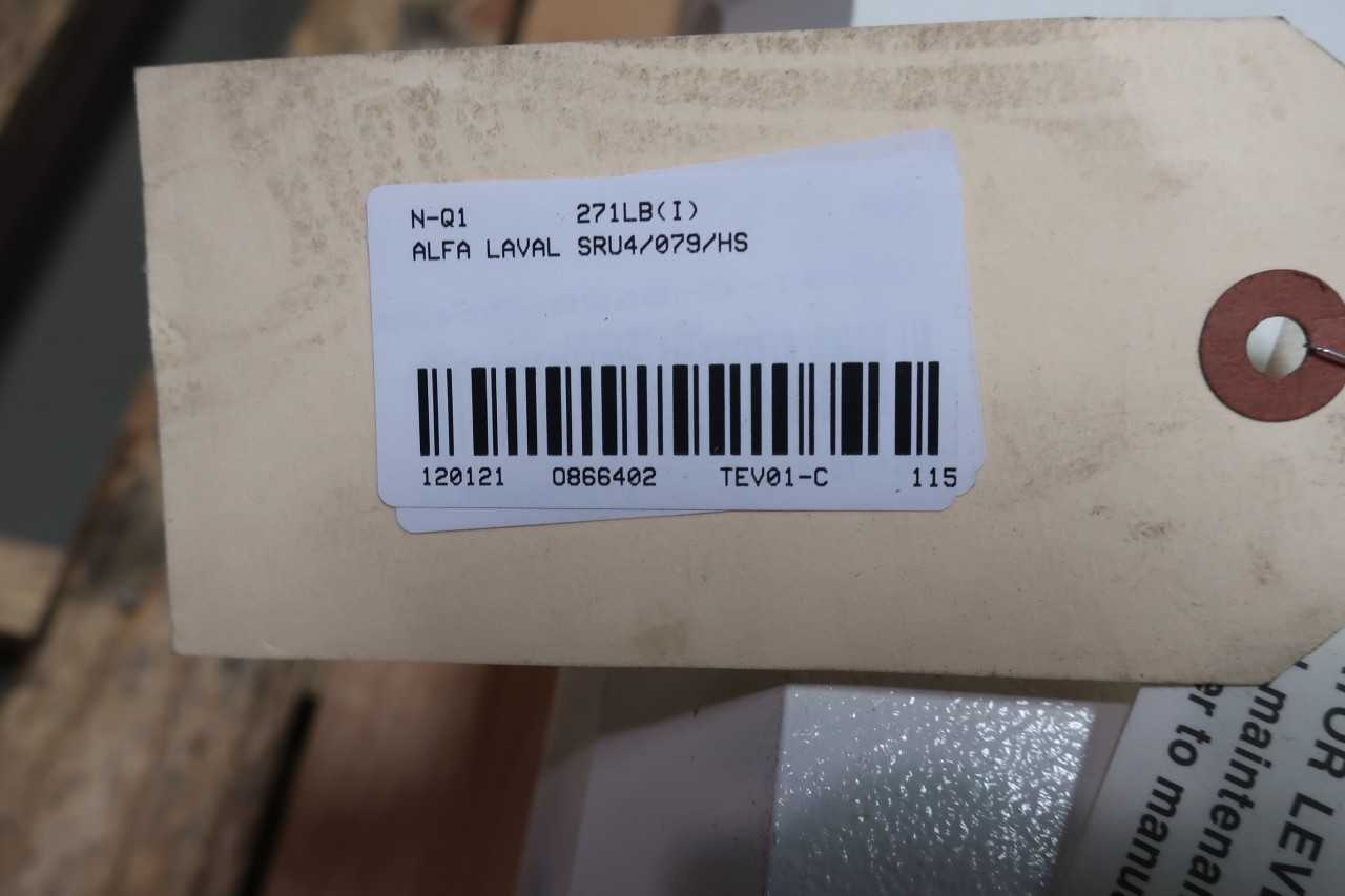 ALFA LAVAL SRU4/079/HS STAINLESS LOBE PUMP - ROTARY LOBE BLOWER