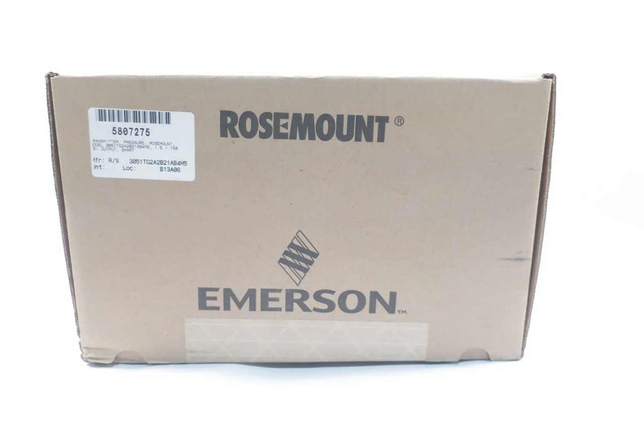 NEW ROSEMOUNT 3051TG2A2B21AB4M5 TRANSMITTER -14.7-0-150PSI - INSTRUMENTATION