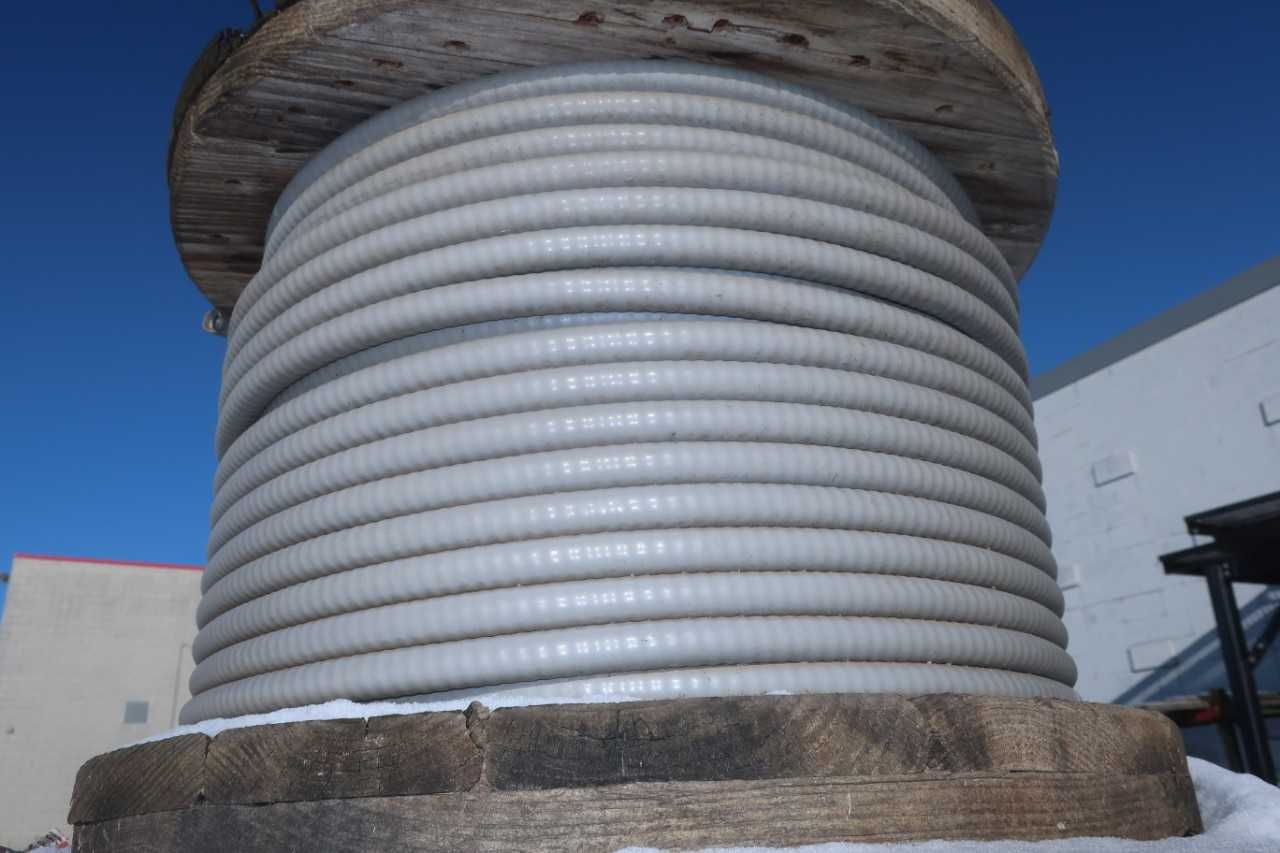 4 SPOOLS OF ASSORTED INSULATED  CABLE-WIRE - ELECTRICAL COMPONENTS