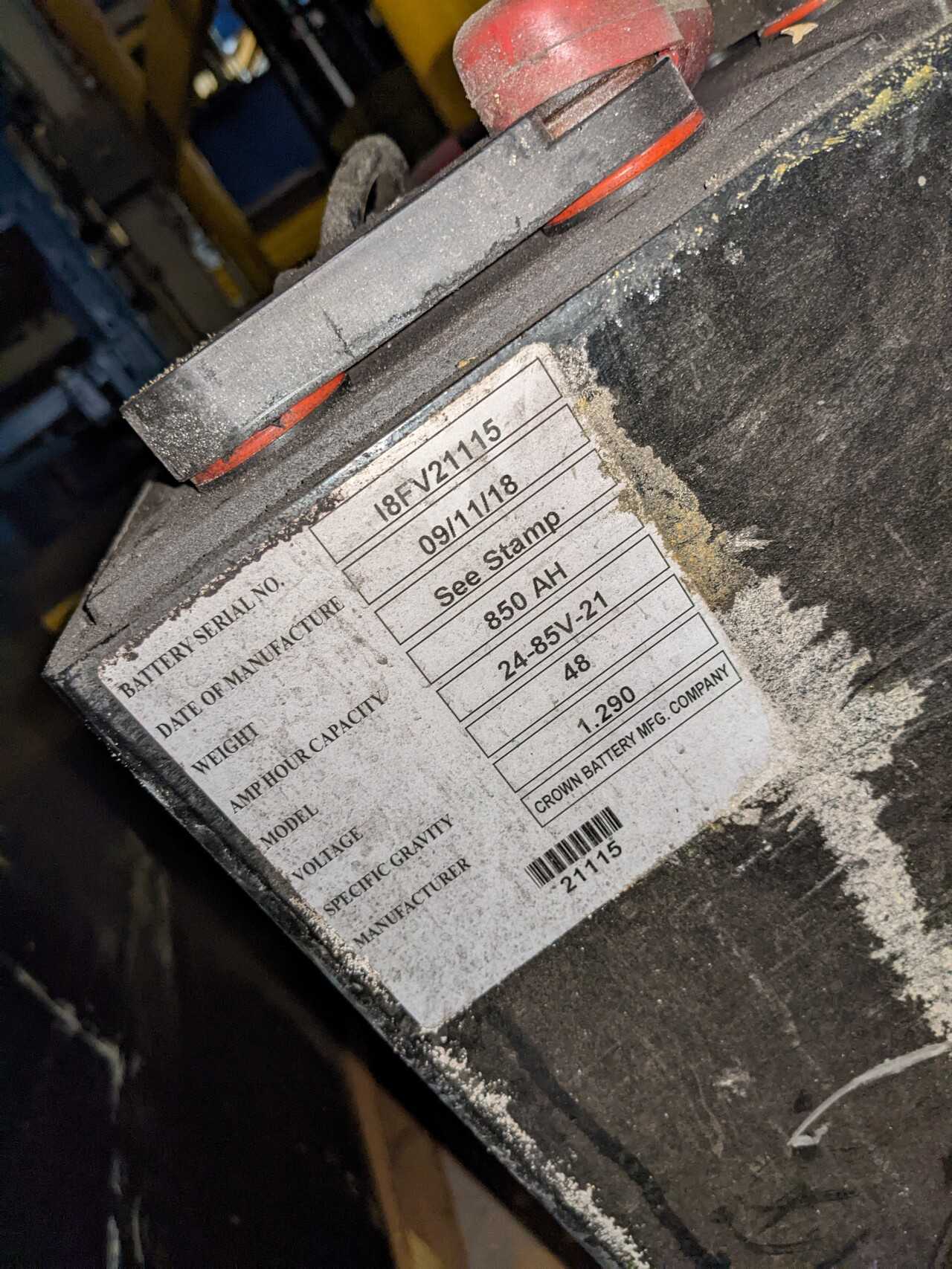 CROWN 18FV21115 48V FORKLIFT BATTERY - FORKLIFTS