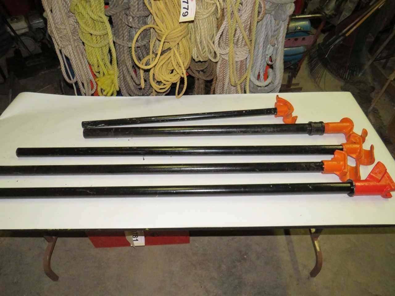LOT OF 5 ASSORTED CONDUIT BENDER HICKEY - GREENLEE, RIDGID - HAND TOOLS
