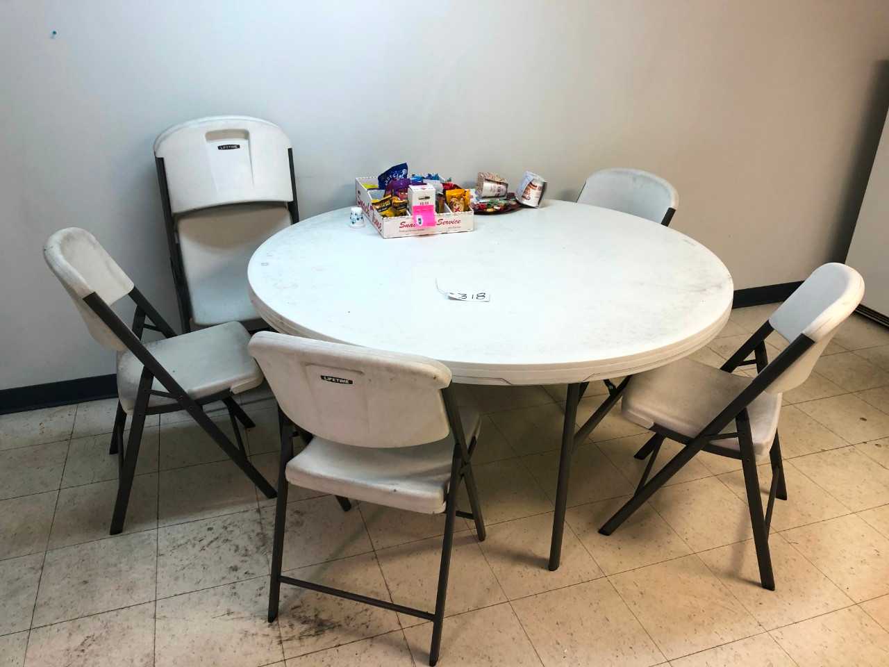 5' Round Lifetime Table & 6 Chairs - PLANT & FACILITY