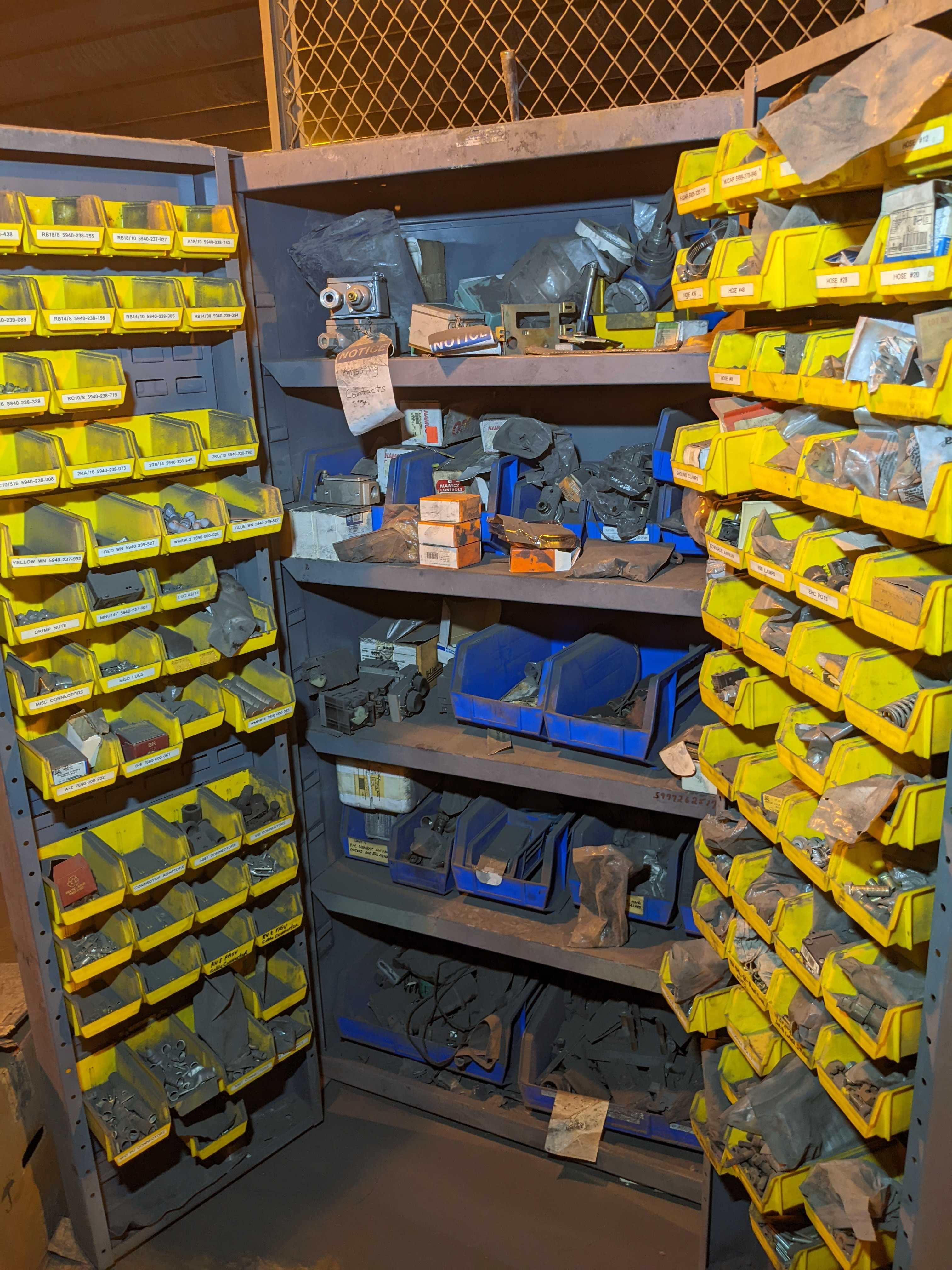 CABINET WITH CONTENTS - ELECTRICAL COMPONENTS