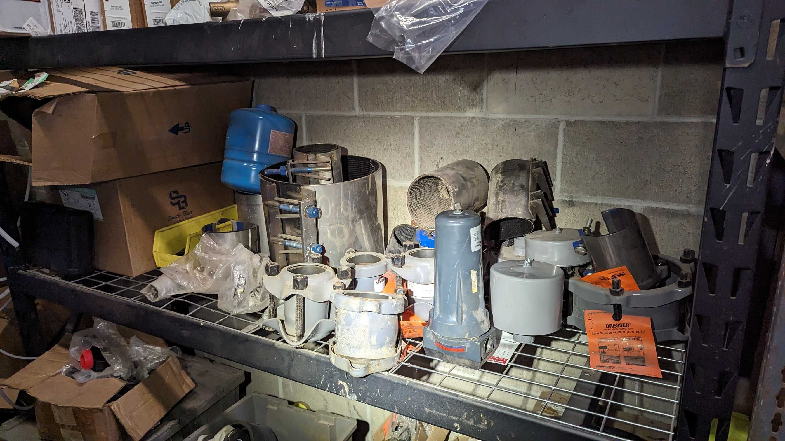 Bulk Lot of Shelves with Valves, Motors, Pumps & More - QTY Contents of 3 shelves - ELECTRIC MOTORS
