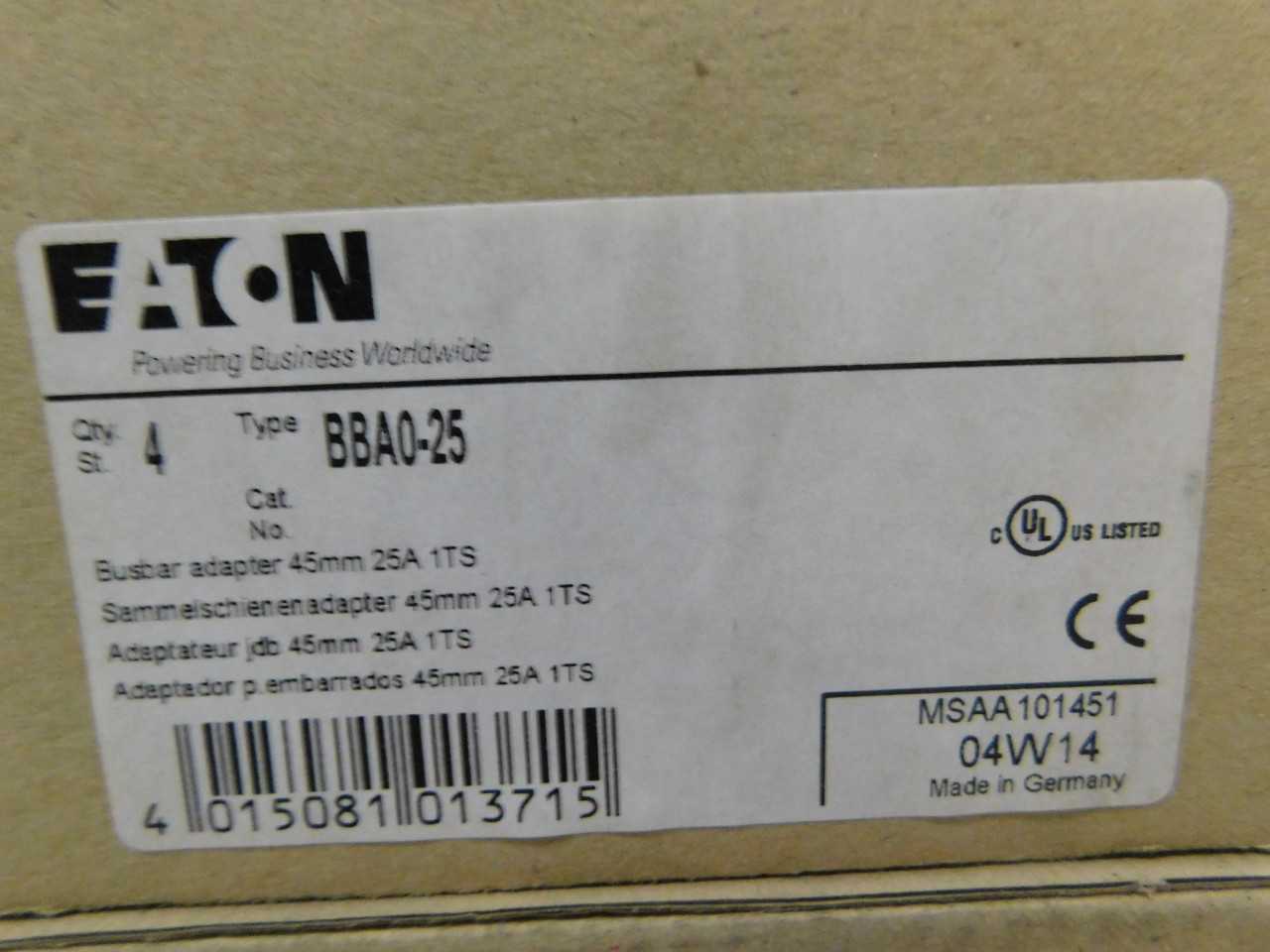 Lot of 3 Boxes of 4 Qty Busbar Adapters - ELECTRICAL COMPONENTS