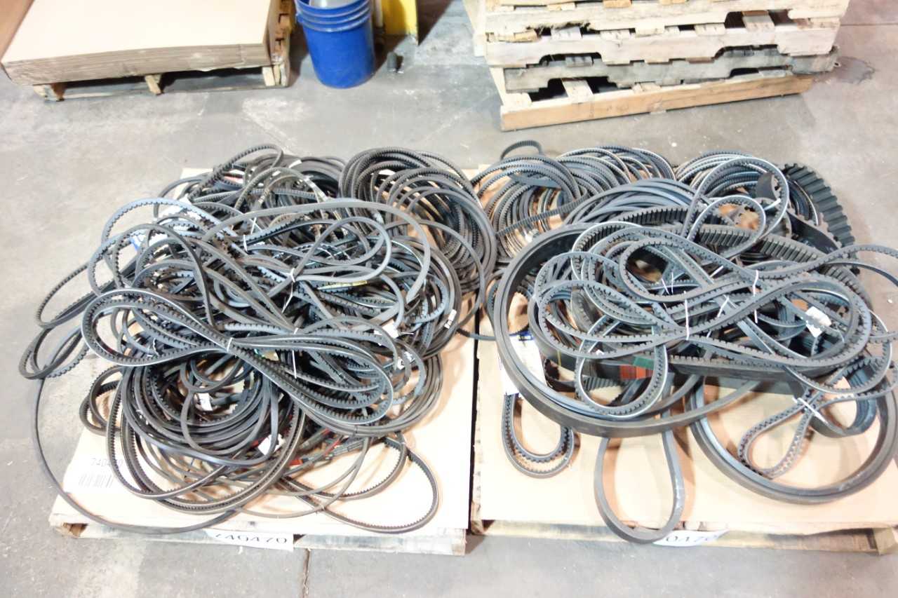 2 PALLETS OF ASSORTED V-BELTS- GATES, BROWNING, GOODYEAR - BELTS