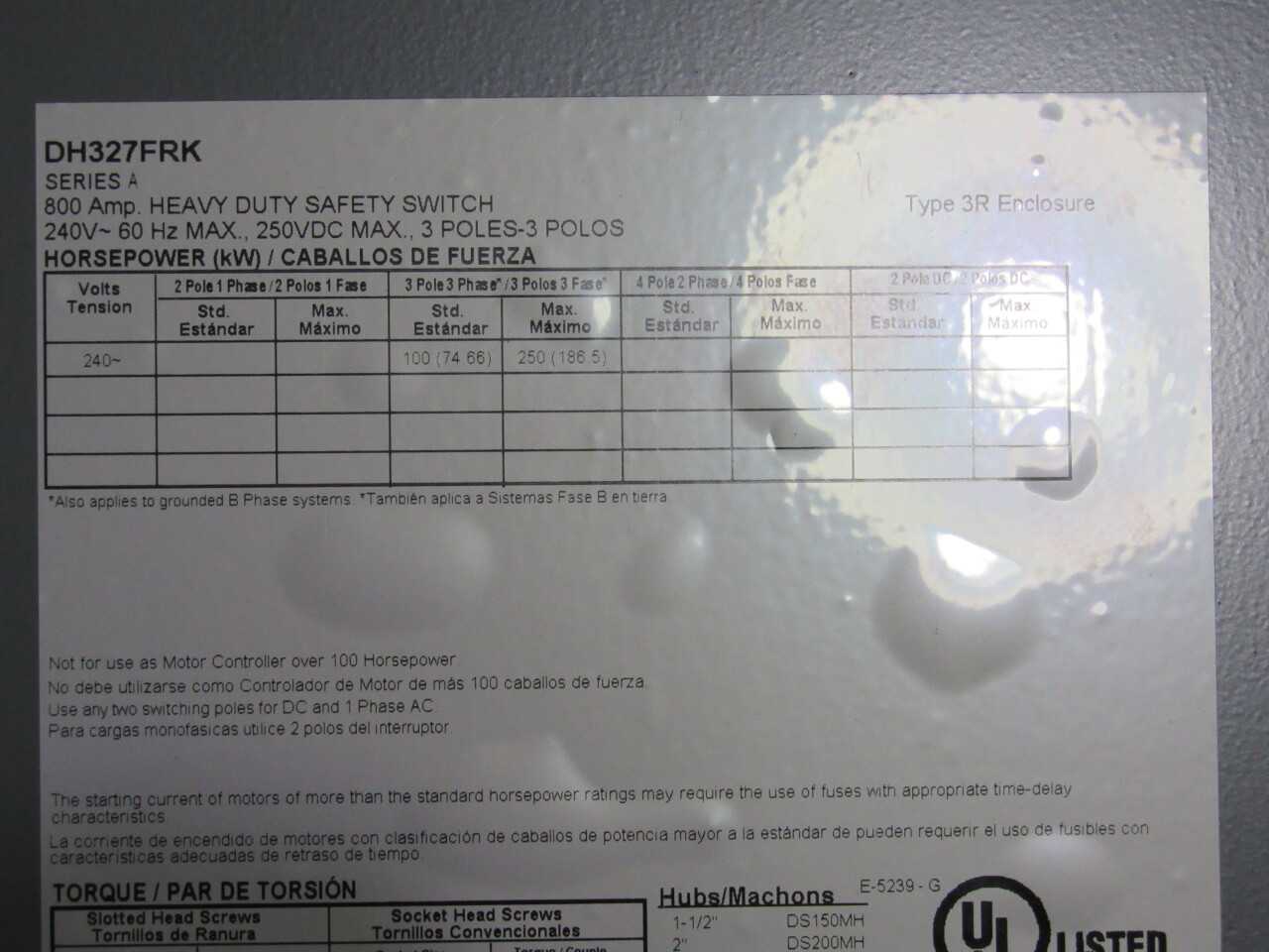 Eaton Safety Switch - ELECTRICAL COMPONENTS