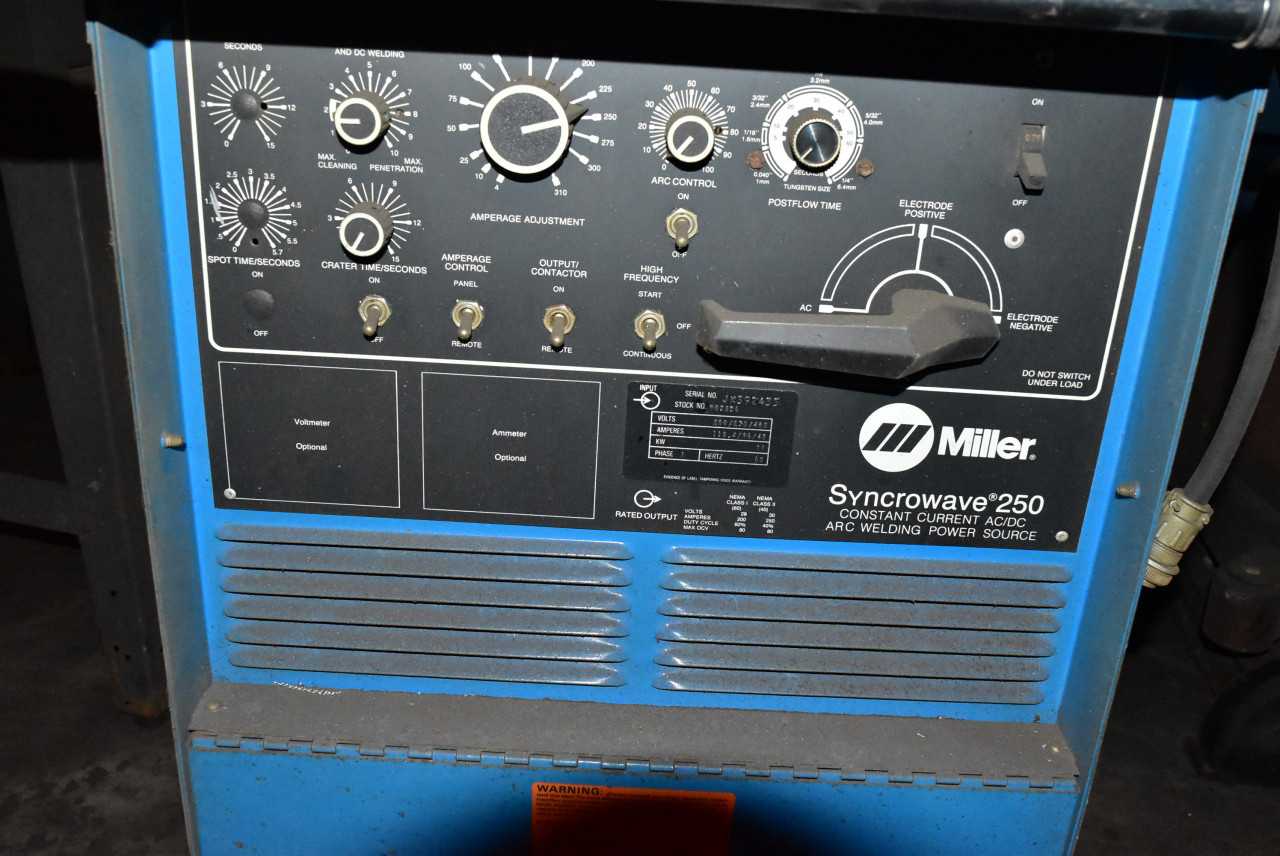 Miller Syncrowave 250 Welder - WELDING EQUIPMENT
