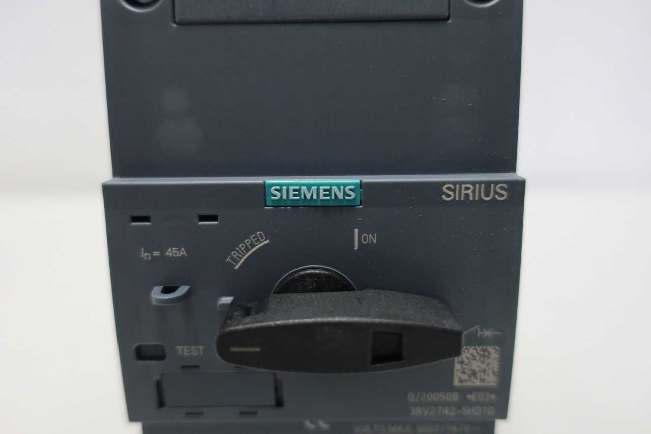 SIEMENS 3RV2742-5HD10 45A AMP MANUAL STARTER - MOTOR STARTERS