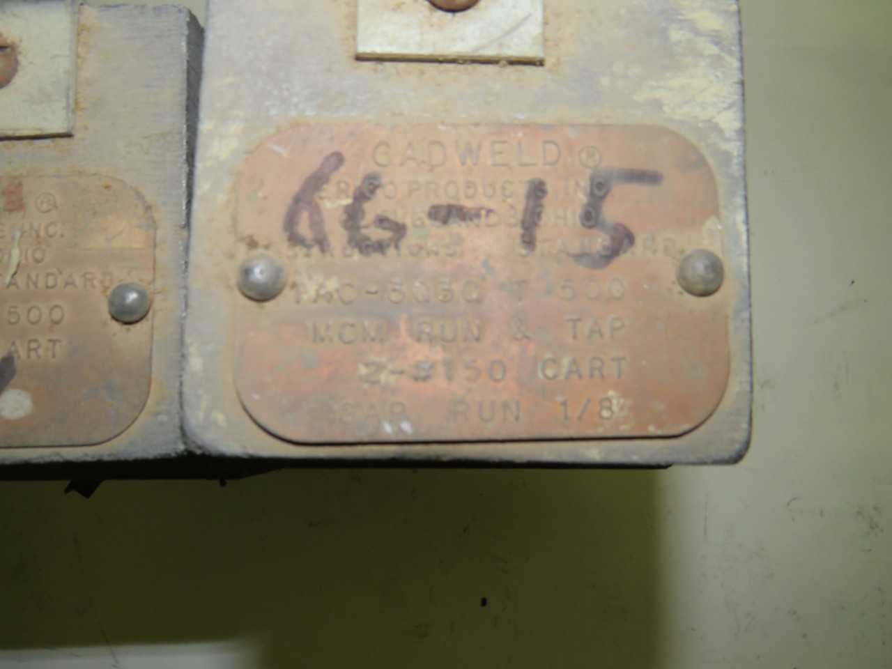 LOT OF 2 CADWELD 500 MCM RUN & TAP MOLD - HAND TOOLS