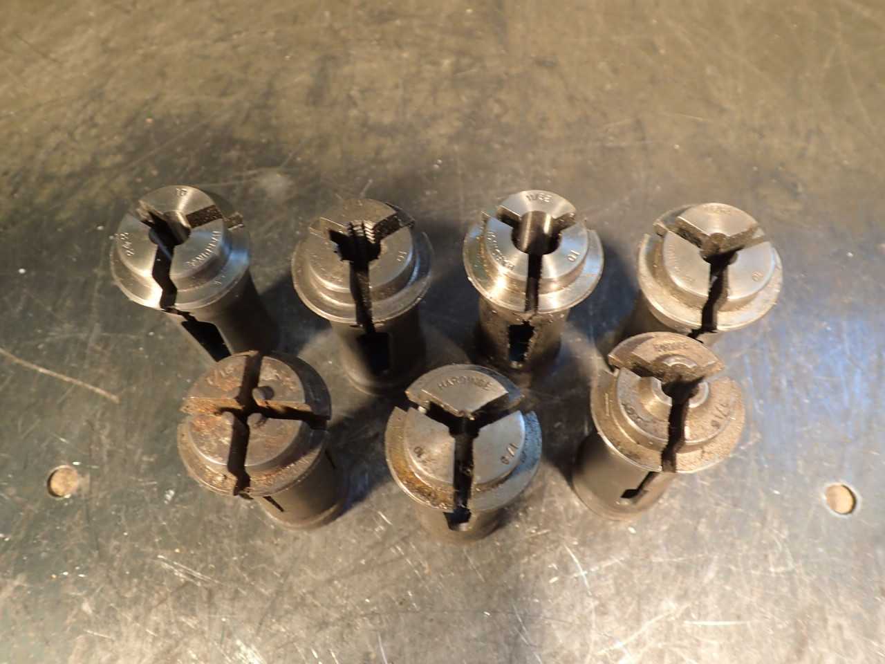 7 Piece Lot of Hardinge Collets: #10 & 10Y Brown & Sharpe Automatic Lathe - MACHINING ACCESSORIES & TOOLING
