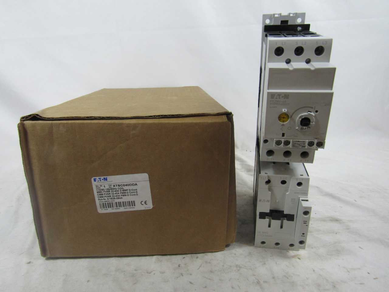 Quantity of 3 New Surplus Eaton XTSC040DDA Motor Controller FVNR 32-40A 120V - AUTOMATION & CONTROLS