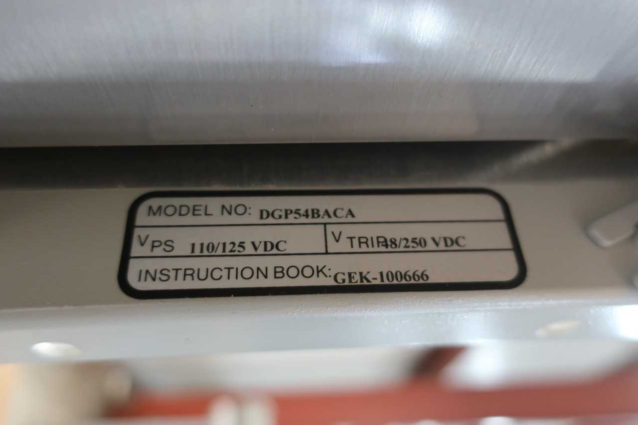GENERAL ELECTRIC GE DGP54BACA MULTILIN DIGITAL GENERATOR 110/125V-DC PROTECTION RELAY - AUTOMATION & CONTROLS