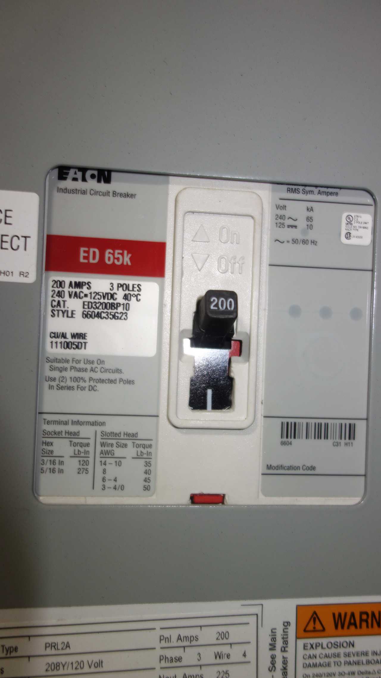 EATON TRANSFORMER RECEPTACLE POWER BOX 75KVA - CONTROL TRANSFORMERS