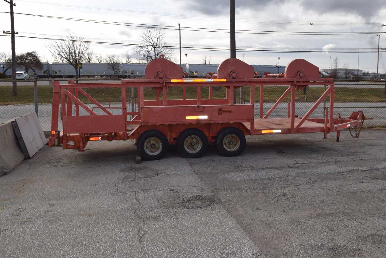 HAVELOCK TRI AXLE CABLE TENSIONING STRINGING TRAILER WITH 20' X 6' DECK - TRAILERS