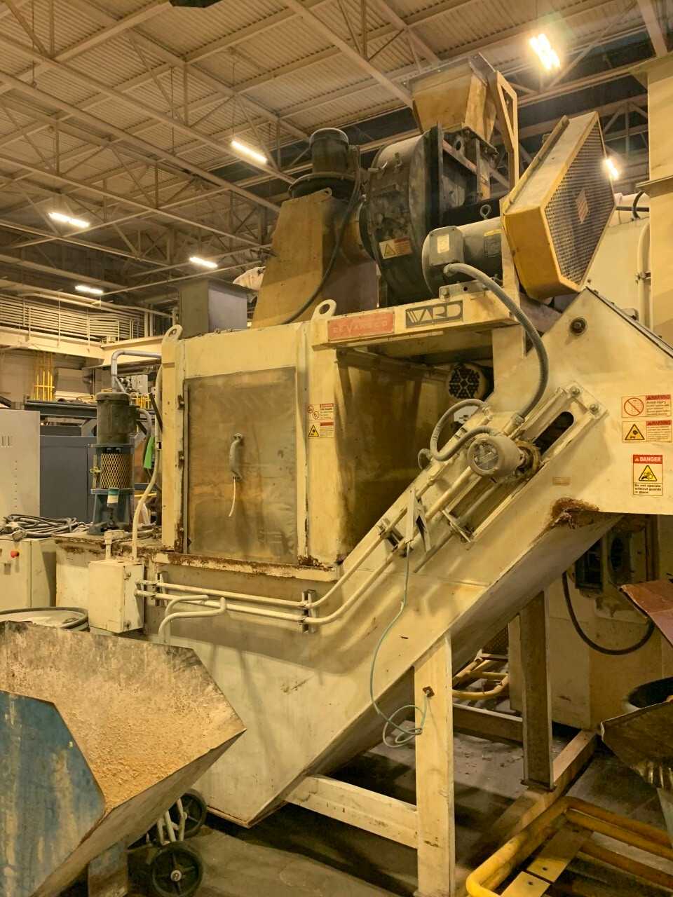 2010 Wheelabrator DEA02951 3 Position Twirling Hanger Automated Shot Blast Machine with Wet Type Dust Collector System - SHOT PEENING MACHINE
