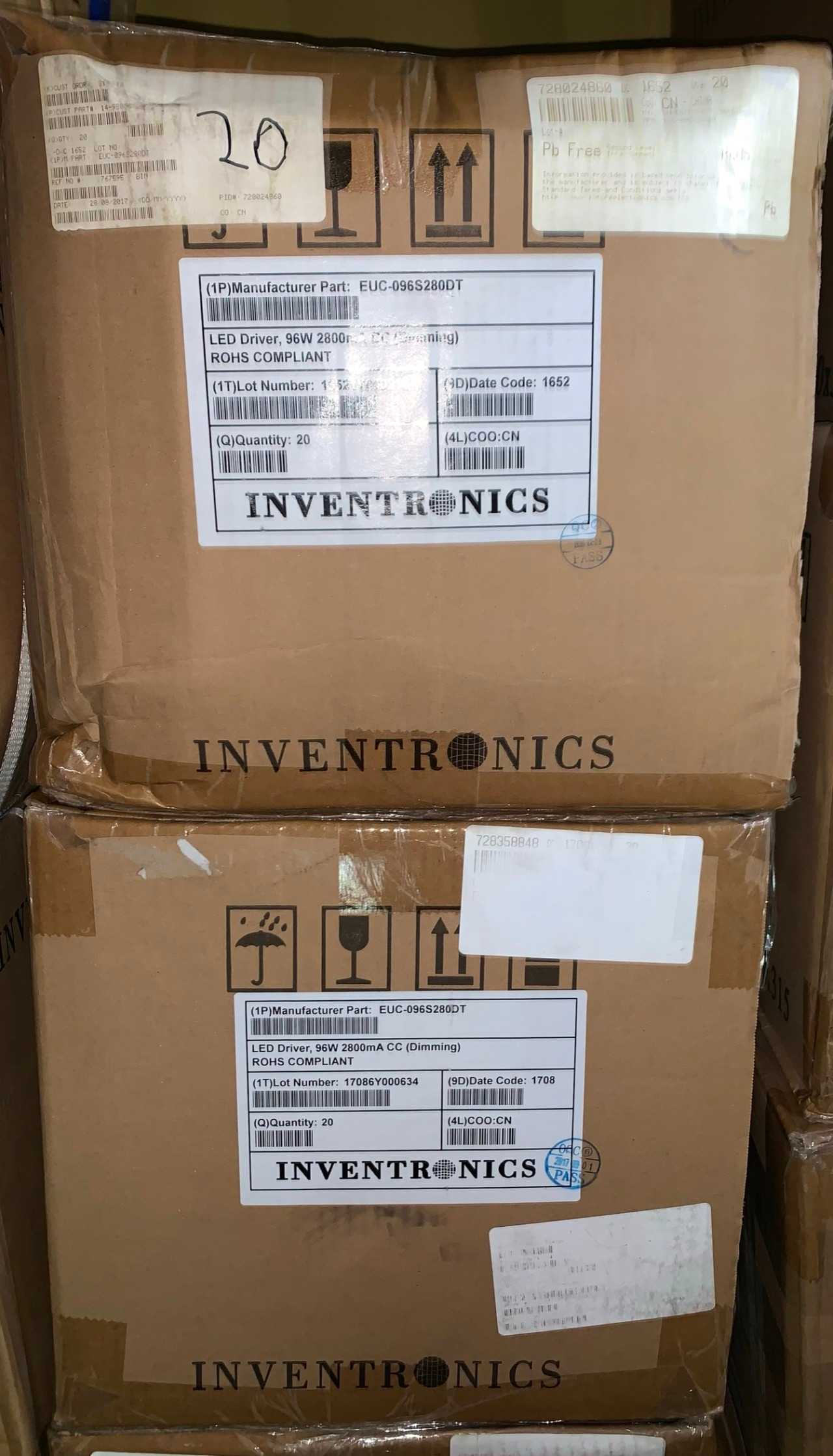 New - Lot of 40 - Inventronics EUC-096S280DT LED Power Supply Driver - ELECTRICAL PARTS