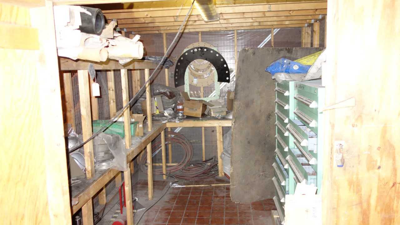 CONTENTS OF ROOM W/ 1 STANLEY VIDMAR CABINETS, TOOLING, REPLACEMENT PARTS (CONTENTS OF BOTH VIDMARS INCLUDED) - TOOL STORAGE