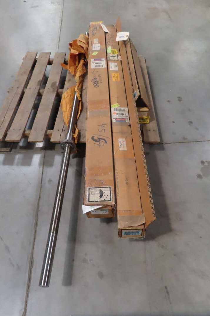 1 PALLET OF ASSORTED JENA BALL SCREW BEARING ASSEMBLY RODS - BEARINGS