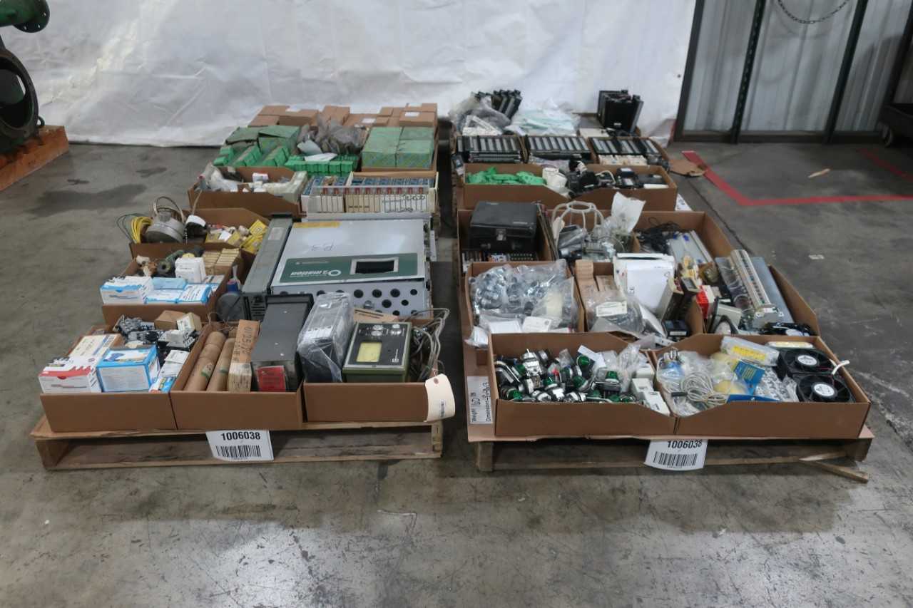 4 PALLETS OF ASSORTED ELECTRICAL COMPONENTS AND HARDWARE - ELECTRICAL COMPONENTS
