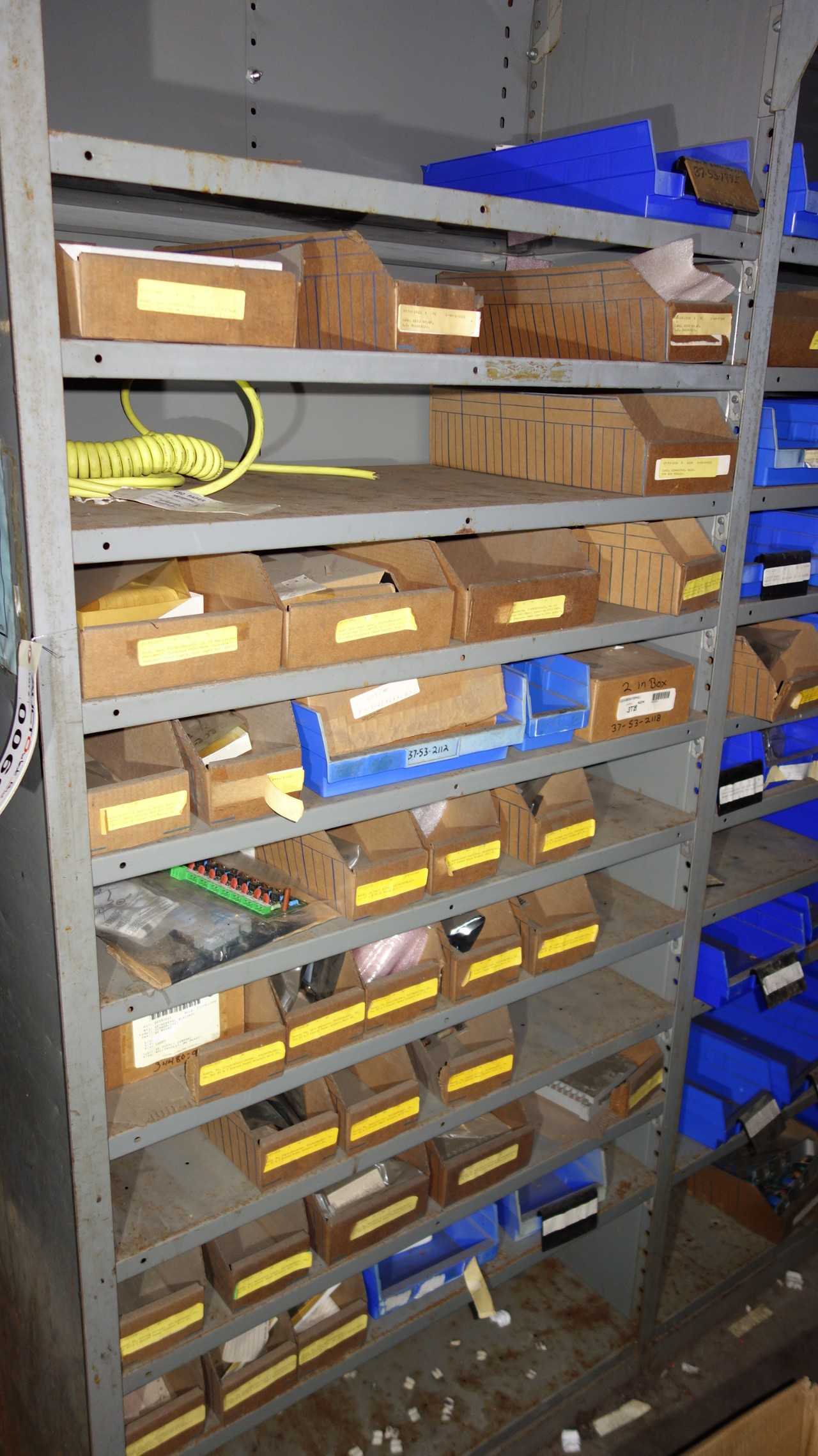 CONTENTS OF 7 SECTIONS OF SHELVING, ELECTRICAL MRO - ELECTRICAL COMPONENTS