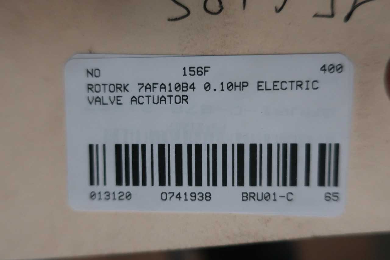 ROTORK 7AFA10B4 0.1HP ELECTRIC VALVE ACTUATOR - VALVES