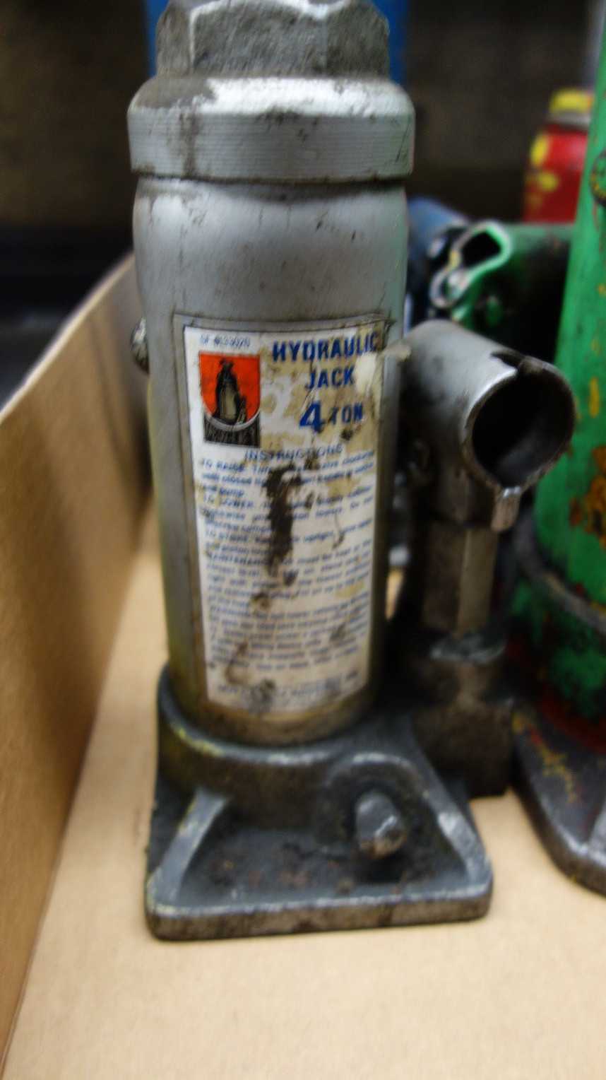 ASSORTED LOT OF 4 HYDRAULIC JACKS 4 TON TO 20 TON - PRESSES