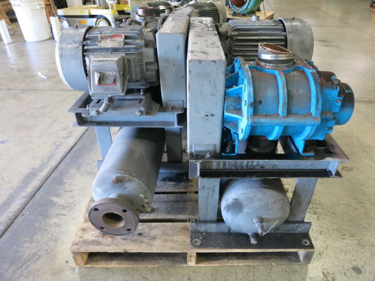 LOT OF 2 TUTHILL 4007-21L2 ROTARY POSITIVE DISPLACEMENT BLOWER 10HP 230/460V-AC - ELECTRIC MOTORS