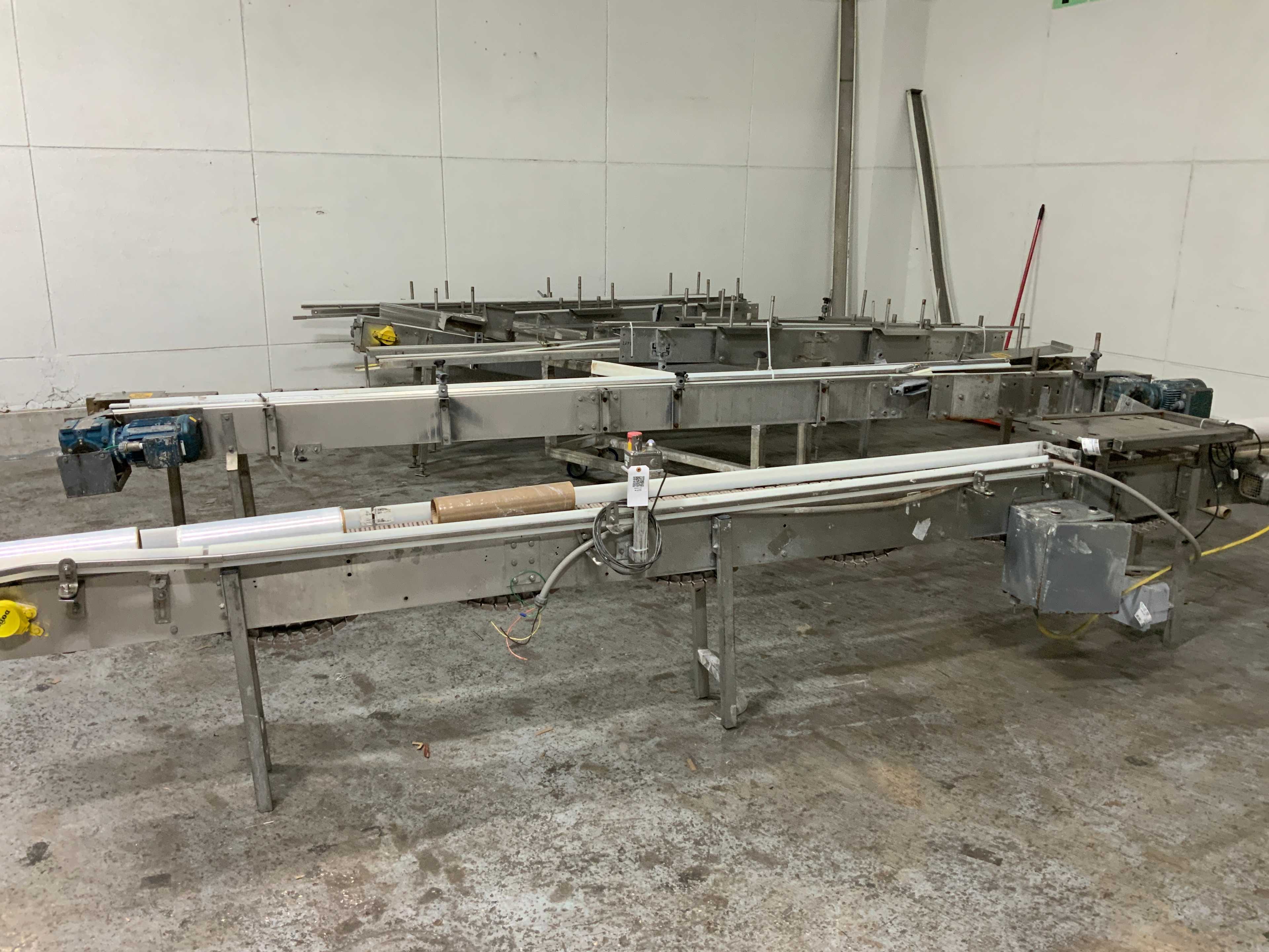 BULK LOT OF STAINLESS BELT & ROLLER CONVEYORS - CONVEYORS