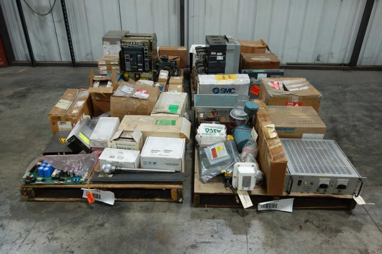 4 PALLETS OF ASSORTED ELECTRICAL - ELECTRICAL COMPONENTS
